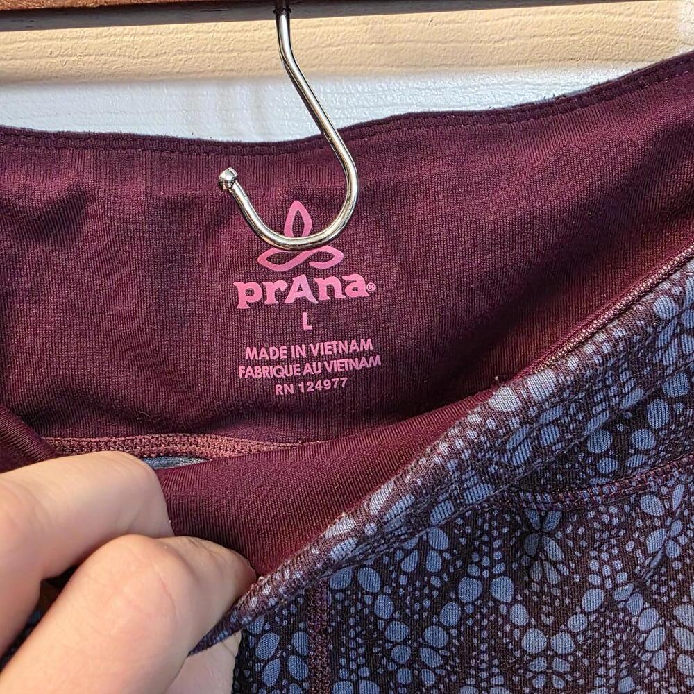 prAna Women's Purple Patterned Leggings Size Large - Picture 2 of 5